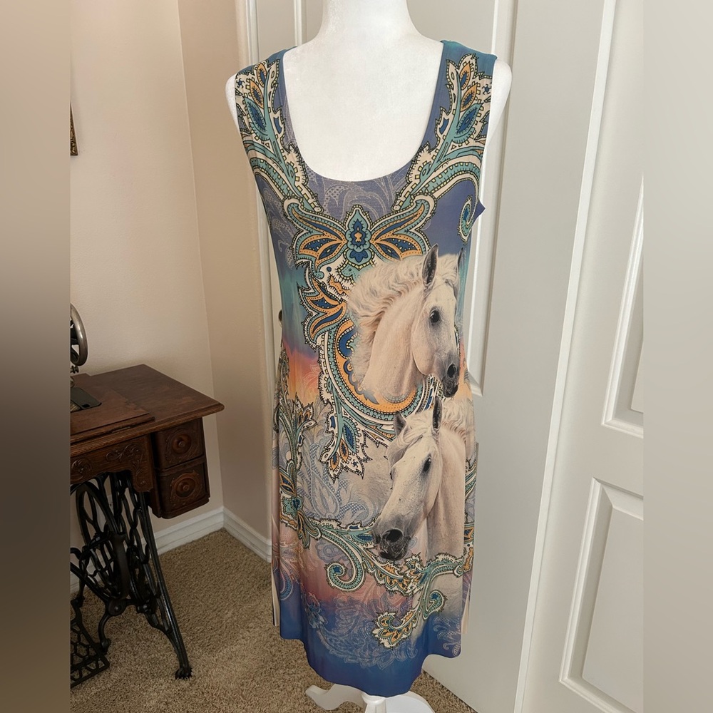 Horse Print Western Tank Dress